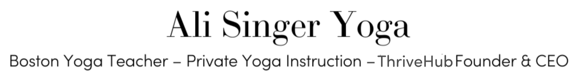 Ali Singer Yoga