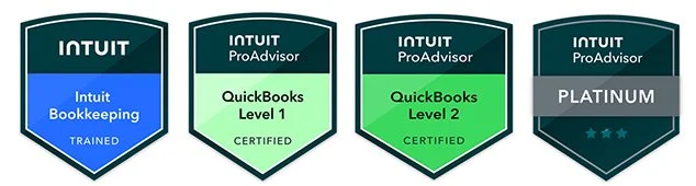 4 levels of Intuit badge icons