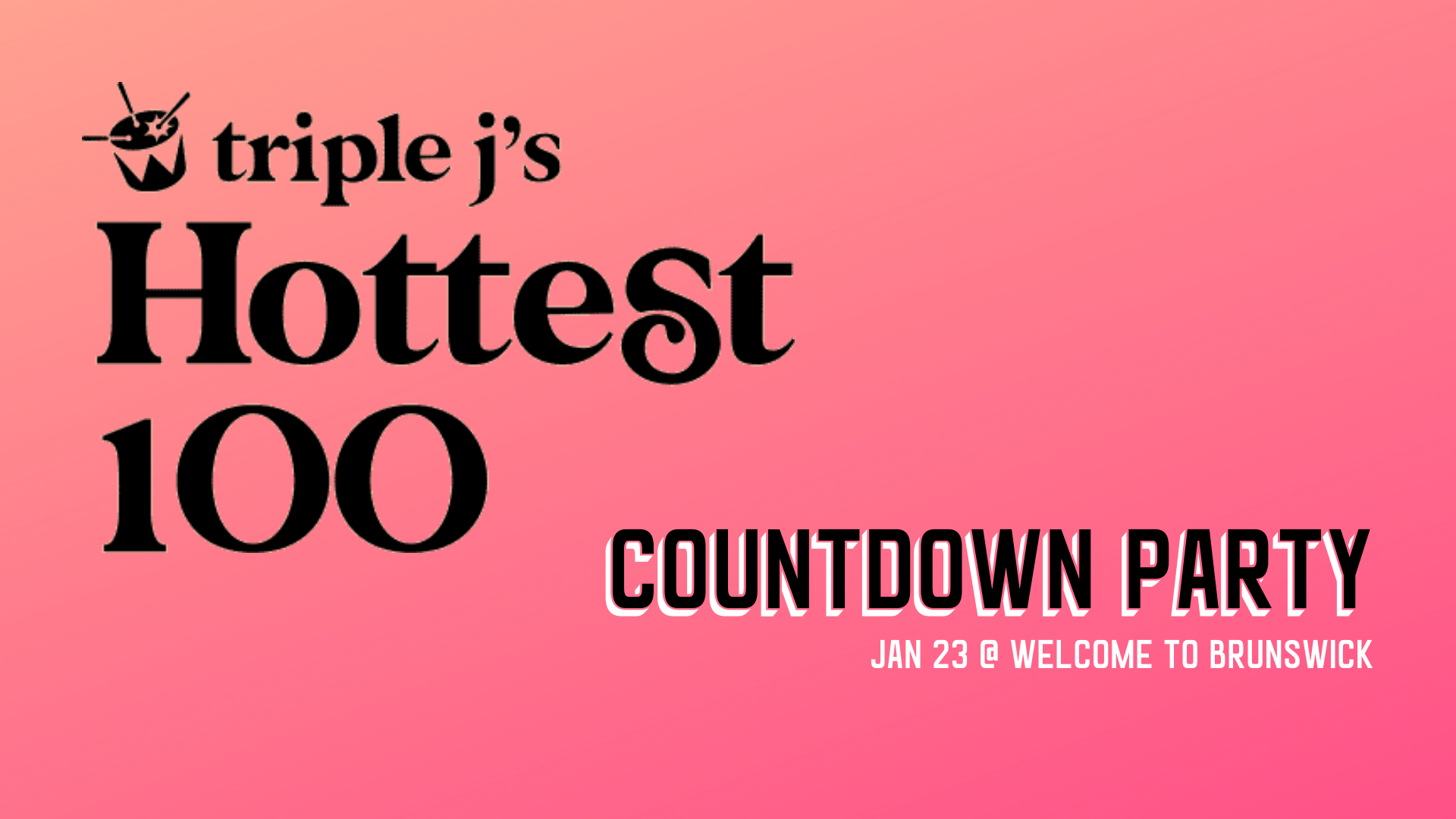 hottest 100 countdown welcome to brunswick