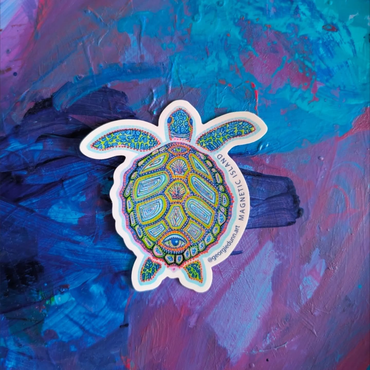 Turtle Stickers now available online or at @midesign_retail (Wed-Sun 9-4)! 
Little ones $5, big ones $10. All plus $5 postage if you're unable to collect on Maggie ❤️ www.georgiedunnart.com.au ❤️