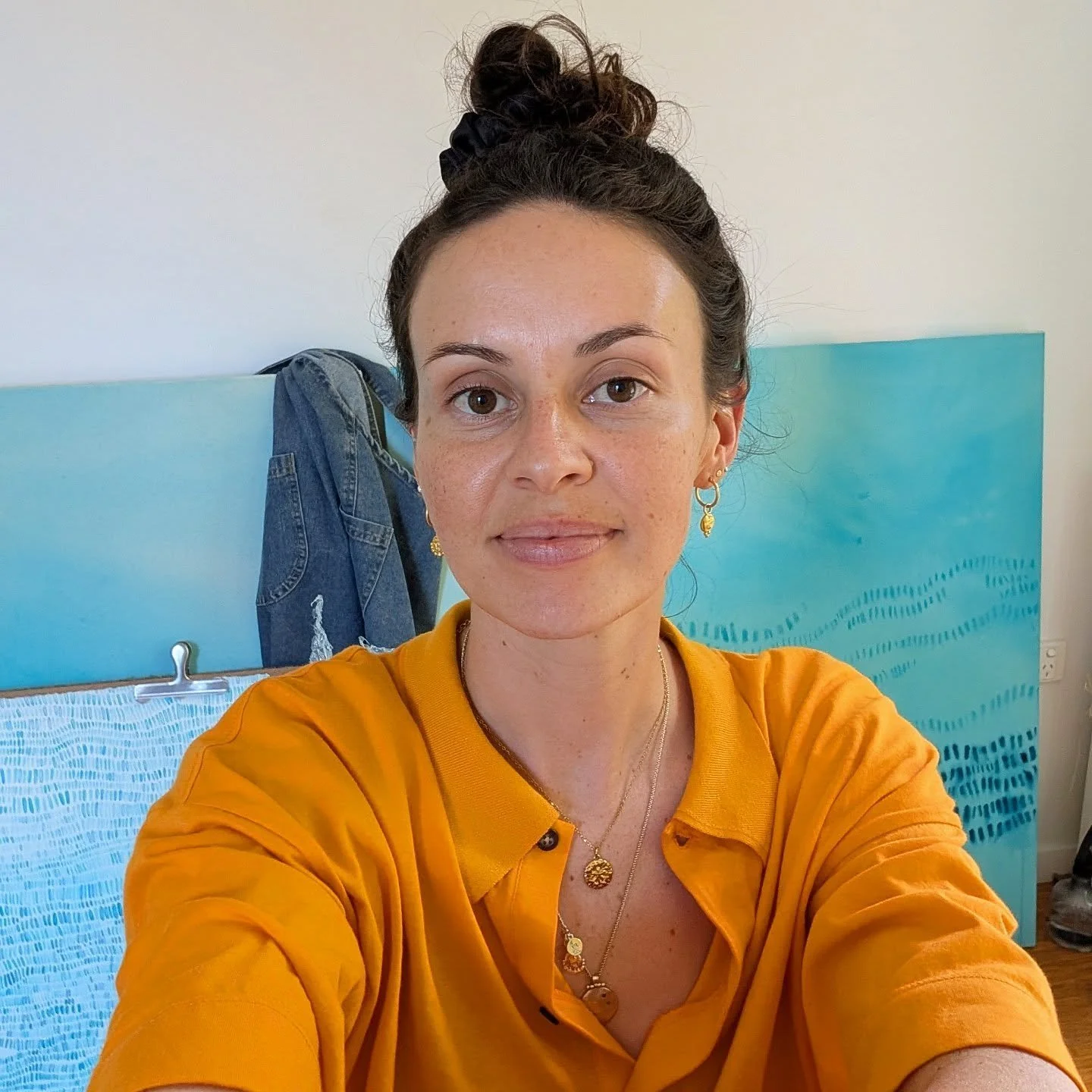 Colours poppin in the studio today. Channeling warm sunshine vibes / beach daze / coconuts + spicy Marg's.
