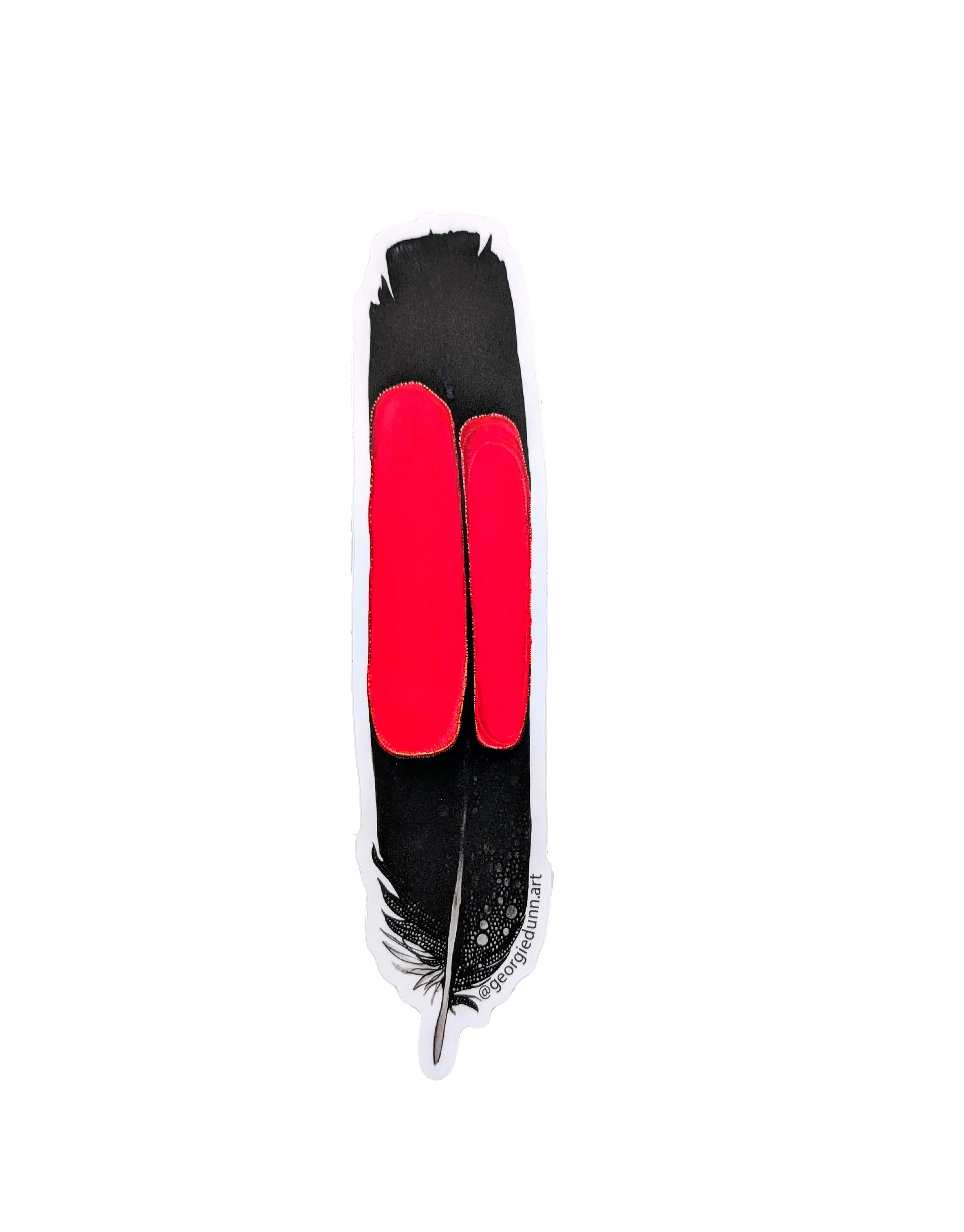Red Feather Sticker