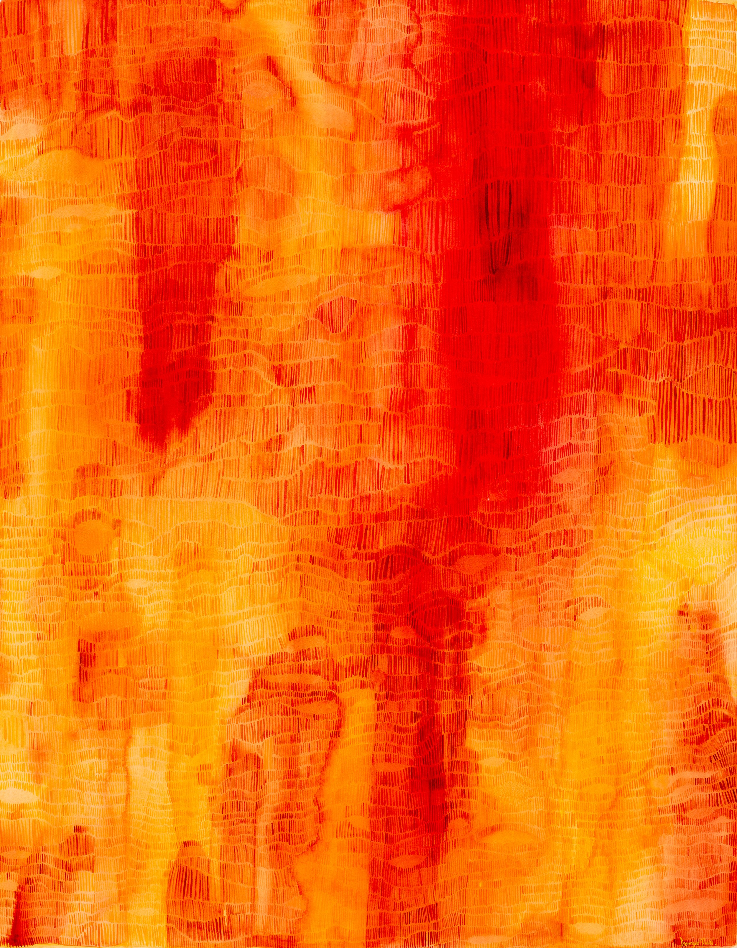 'Sunburnt Cliffs - Up the Gibb' by Georgie Dunn - Framed 133x108cm Watercolour+ on Paper.jpg