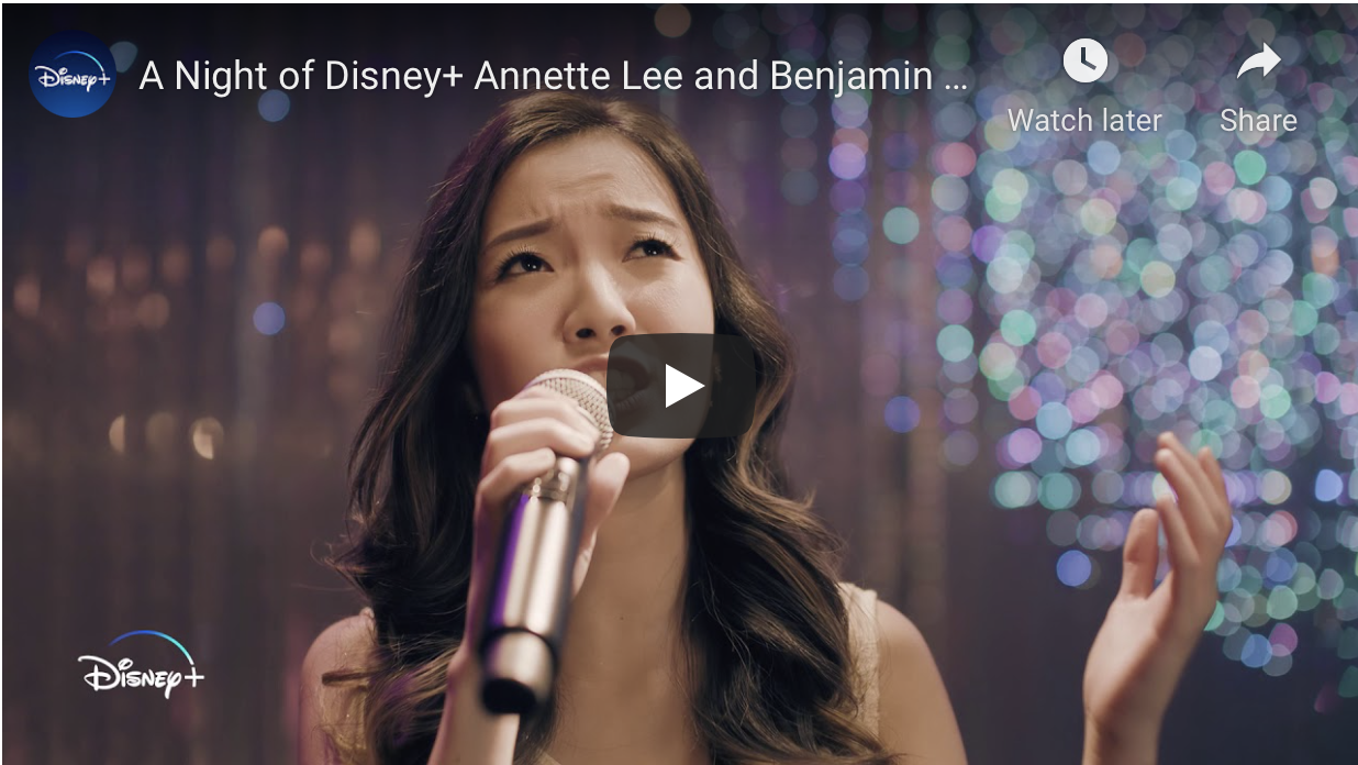 Annette performs alongside Benjamin Kheng, JJ Lin at "A Night of Disney+"