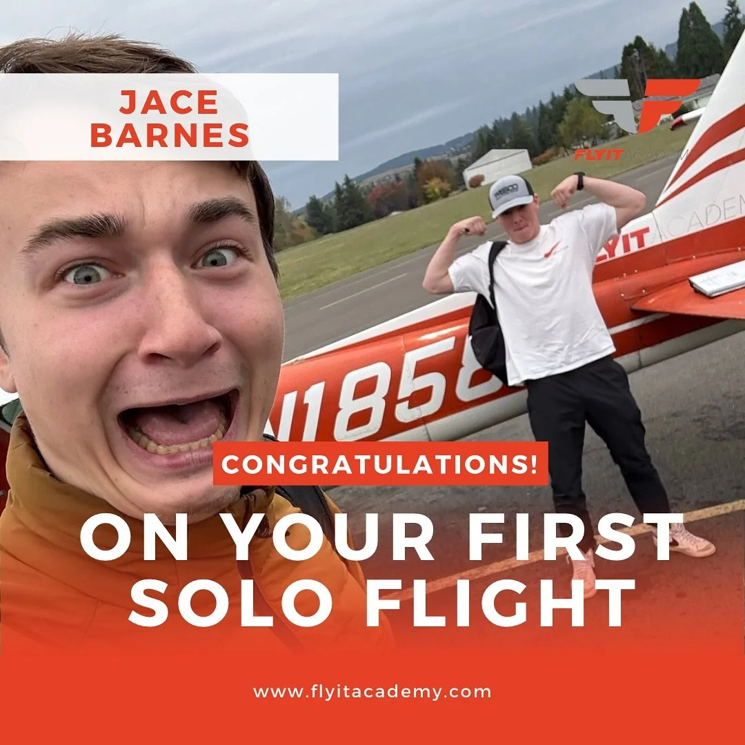 First solo ✅✈️
Congrats Jace Barnes on taking to the skies solo for the first time!