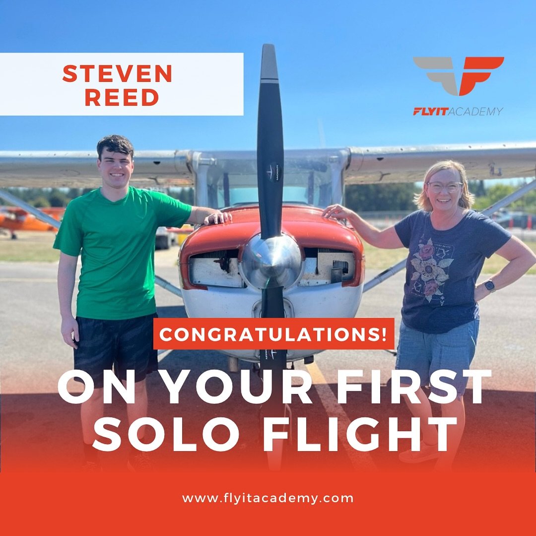 First solo in the books! 
Congrats to Steven Reed on taking this huge step toward becoming a licensed pilot!