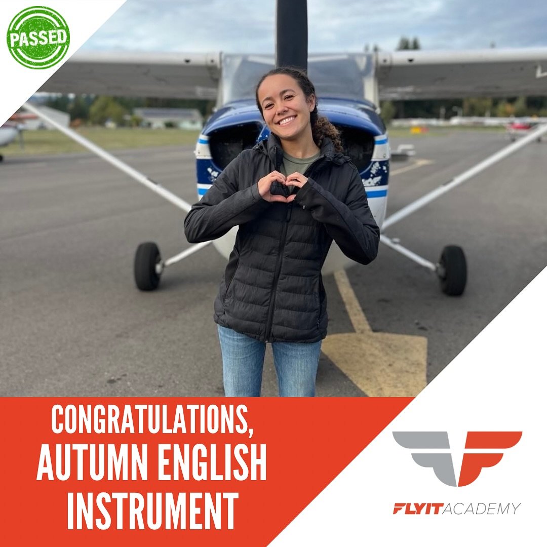 Huge congratulations to Autumn English on earning her Instrument Rating! 
Flying through the clouds and mastering instrument procedures is no easy feat but Autumn crushed it with precision and focus. We&rsquo;re so proud to see her reach this next mi