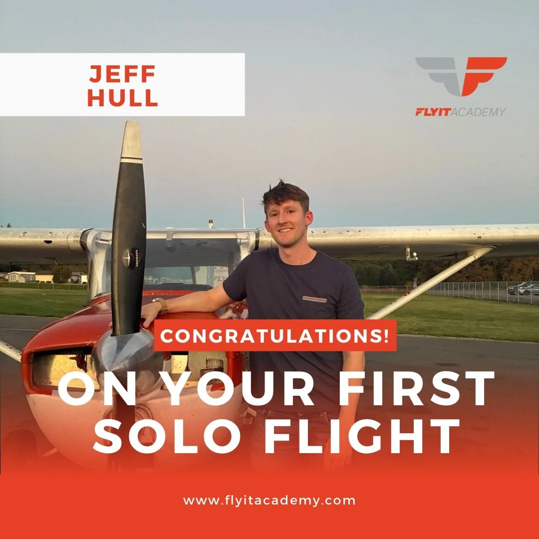 Another proud day at FLYIT Academy!
Congratulations to Jeff Hull on his FIRST SOLO!