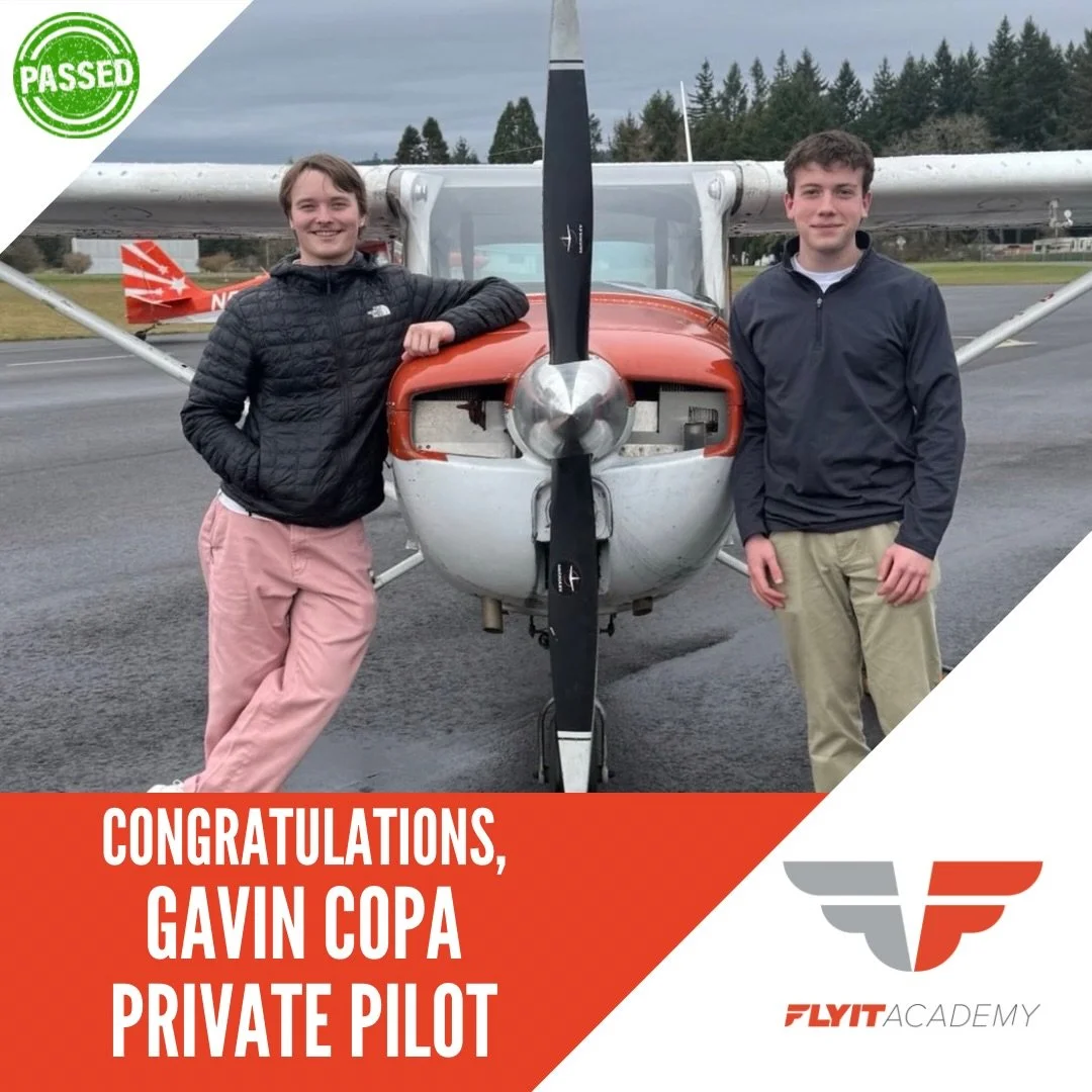 Huge congrats to Gavin Copa on passing his Private Pilot checkride !
Hard work, discipline, and dedication paid off.