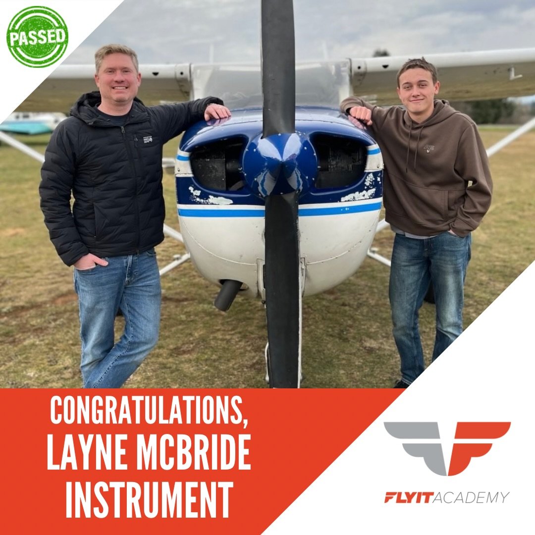 Huge congratulations to Layne McBride on passing his Instrument Checkride! 👏✈️
Layne is not only sharpening his skills in the cockpit, but also keeping our fleet flying strong as a key member of our maintenance team. The entire flight school is incr