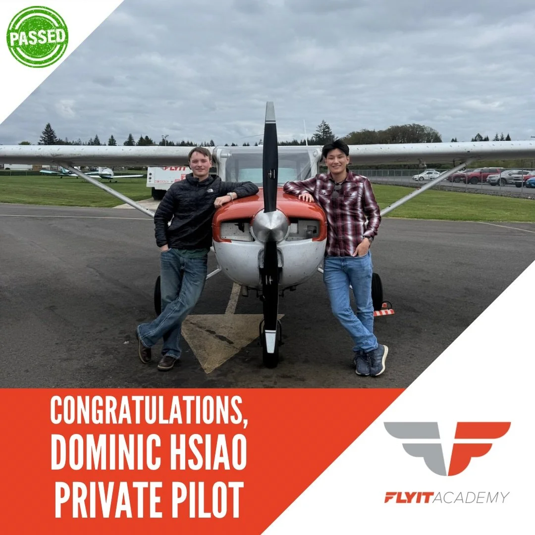 Congrats to Dominic Hsiao on passing his Private Pilot checkride!
From the first lesson to earning those wings, your hard work and determination paid off!