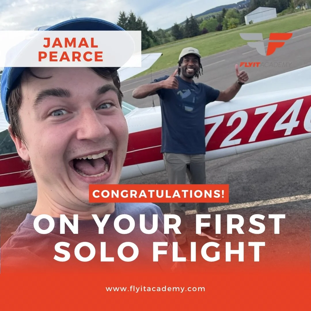 Big congratulations to Jamal Pearce on taking flight solo for the very first time! 

From the first lesson to this unforgettable milestone, you&rsquo;ve put in the work and it showed today. There&rsquo;s nothing quite like that first solo, and we&rsq