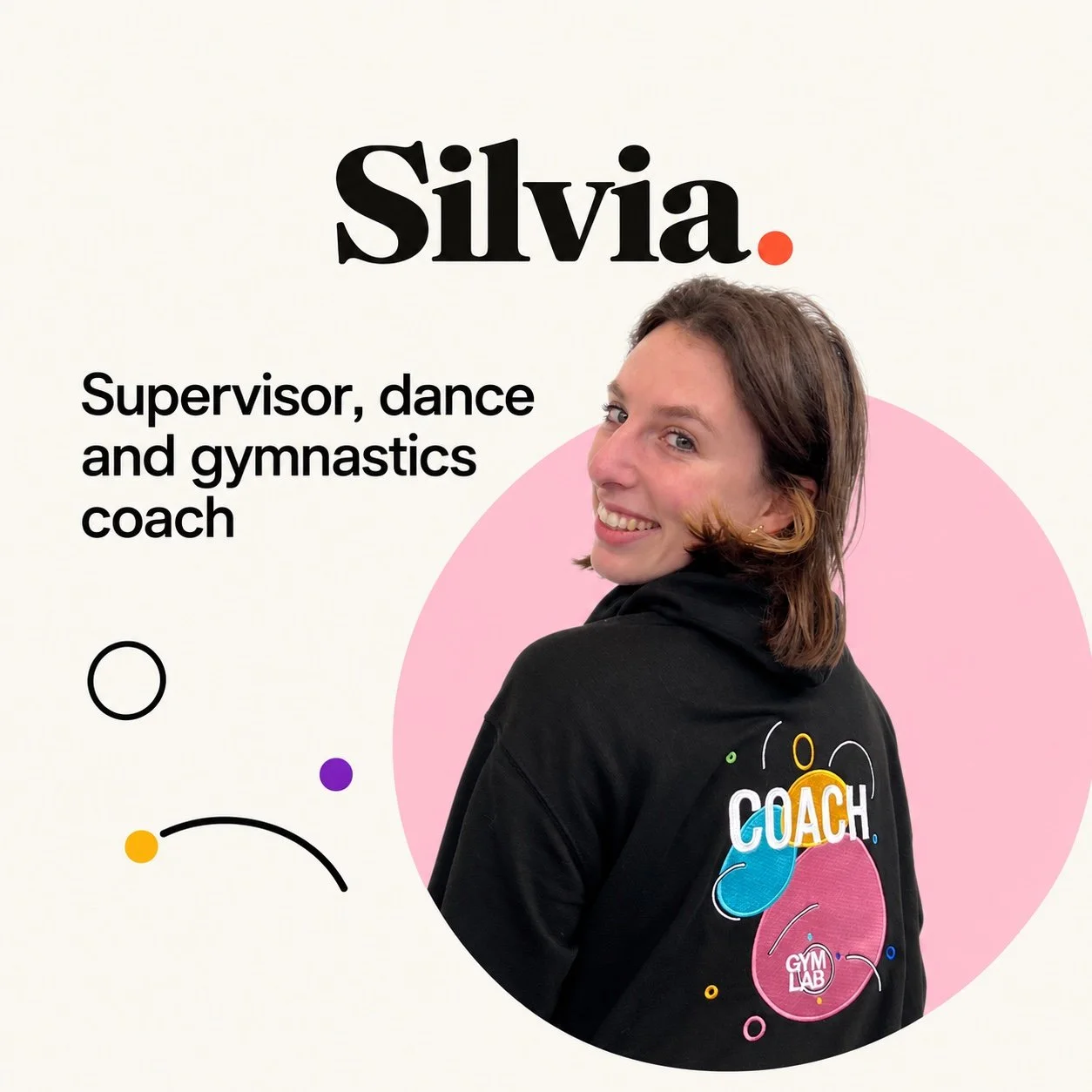 Silvia, supervisor and dance and gymnastics coach at GymLab Stratford