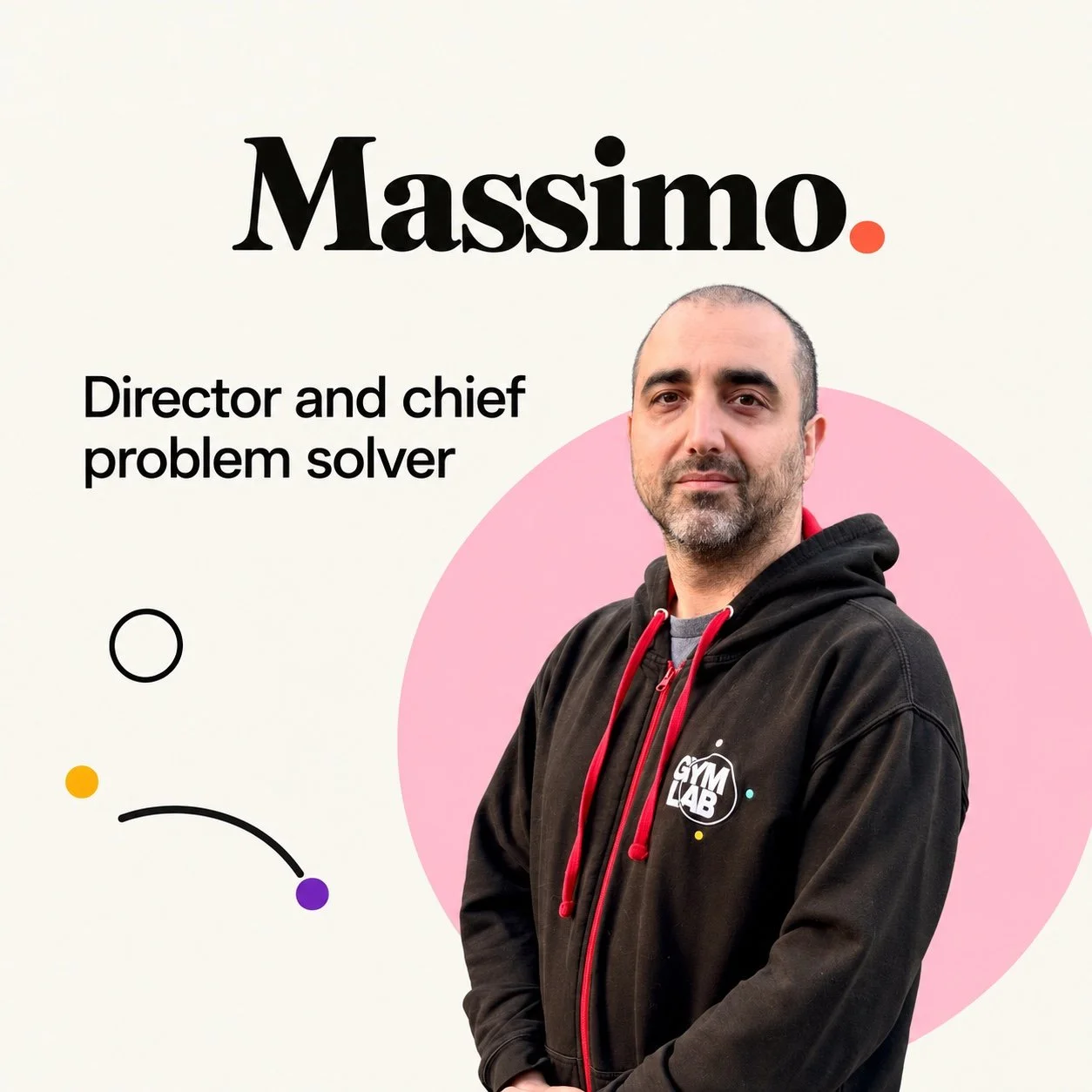 Massimo, director of GymLab children’s gymnastics club in Stratford, East London