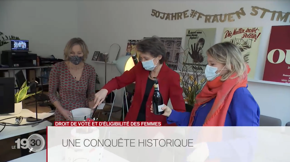Il y a 50 ans, les femmes obtenaient le droit de vote et d'éligibilité en Suisse - RTS 19h30