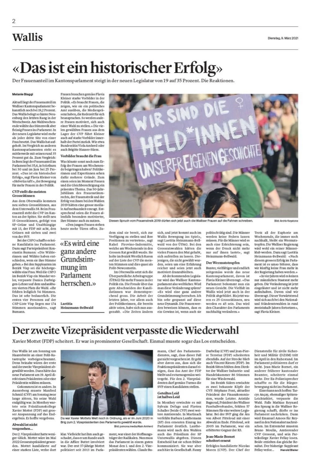 «Das ist ein historischer Erfolg» - Walliser Bote