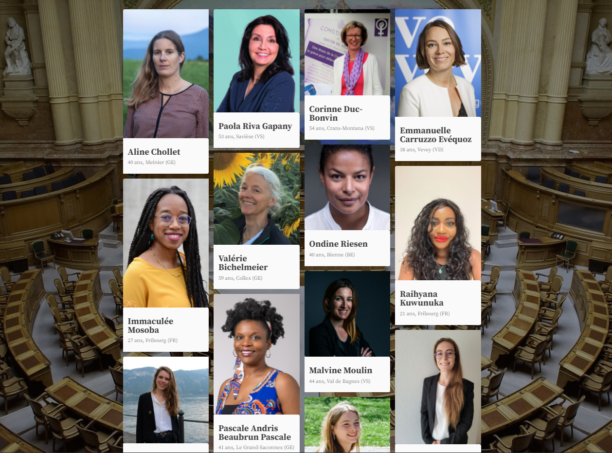 40 femmes en quête d'égalité au Parlement - Le Temps