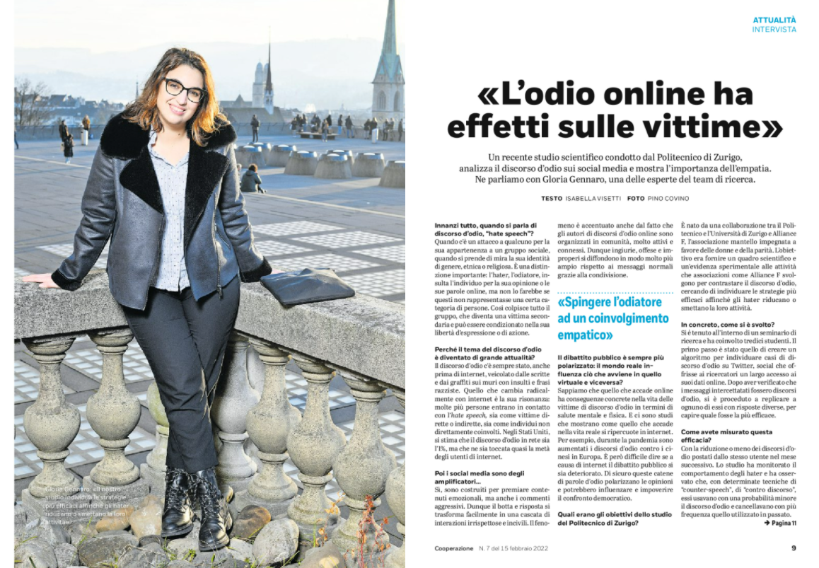 L'odio online ha effeti sulle vittime - Cooperazione