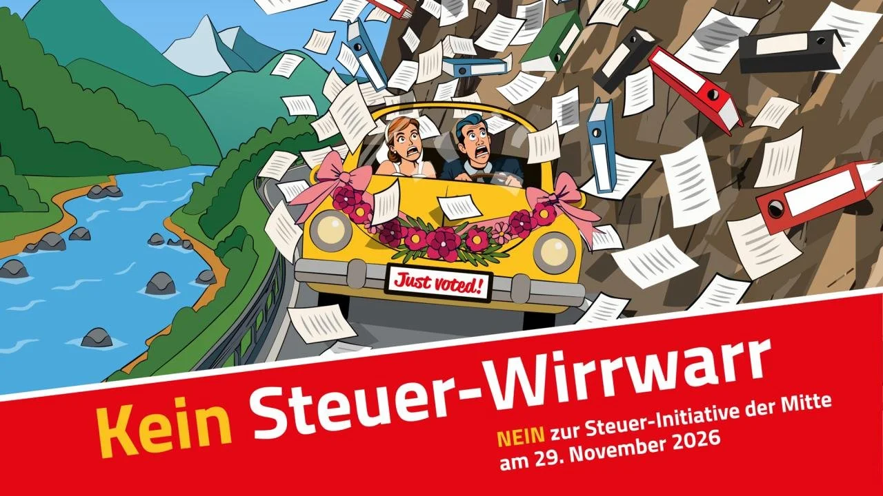 Nein zur überflüssigen Steuer-Initiative der Mitte am 29. November