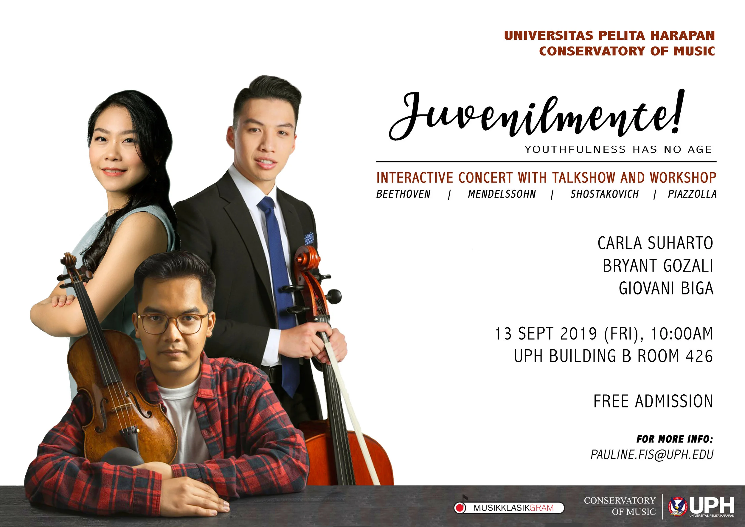 The Jakarta Trio Interactive Concert and Talkshow in UPH