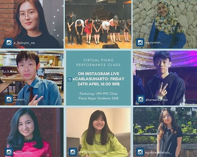 Hello everybody, I am going to host a Virtual Performance from my studio, @tepinaa , and Pak @mario.s.santoso class. Each of the them will perform a piece from their home, so that they can still share their hardwork even during this pandemic. Please 