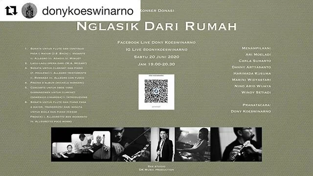 Walaupun mal-mal ud pada buka, ada baiknya kita tetap di rmh selama masa pandemi ini. Mendingan nonton &bdquo;Nglasik dari Rumah&ldquo; untuk menyegarkan malam minggu kita semua. Hanya perlu mampir ke IG live dan FB live @donykoeswinarno 😁
#Repost @