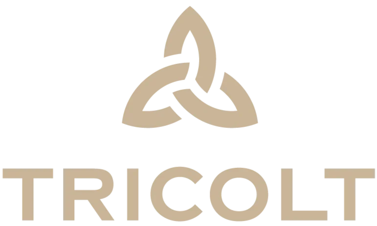 Logo of Triclot featuring a stylized triquetra symbol with the word 'TRICLOT' below.