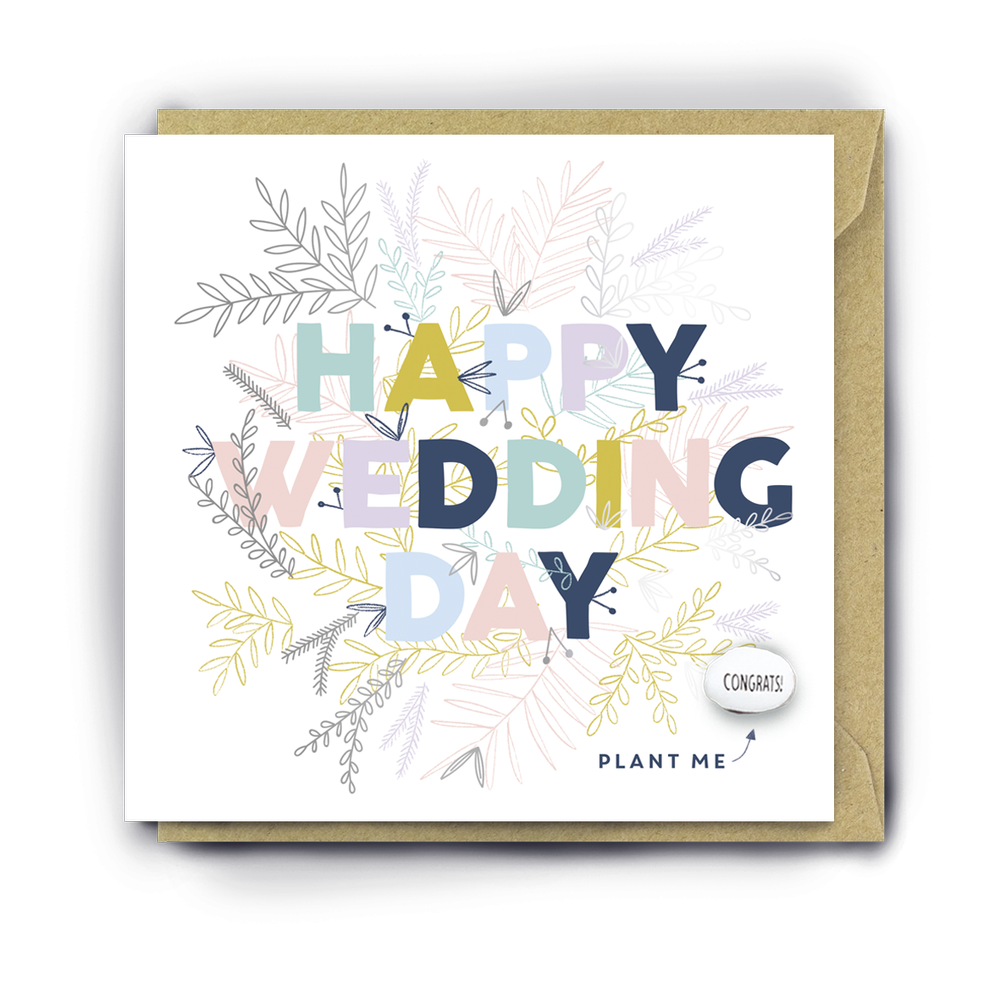 Congratulations Card Handmade Wedding Card Plantable Bean Card Wedding Gift For Newlyweds Card Lucy And Lolly