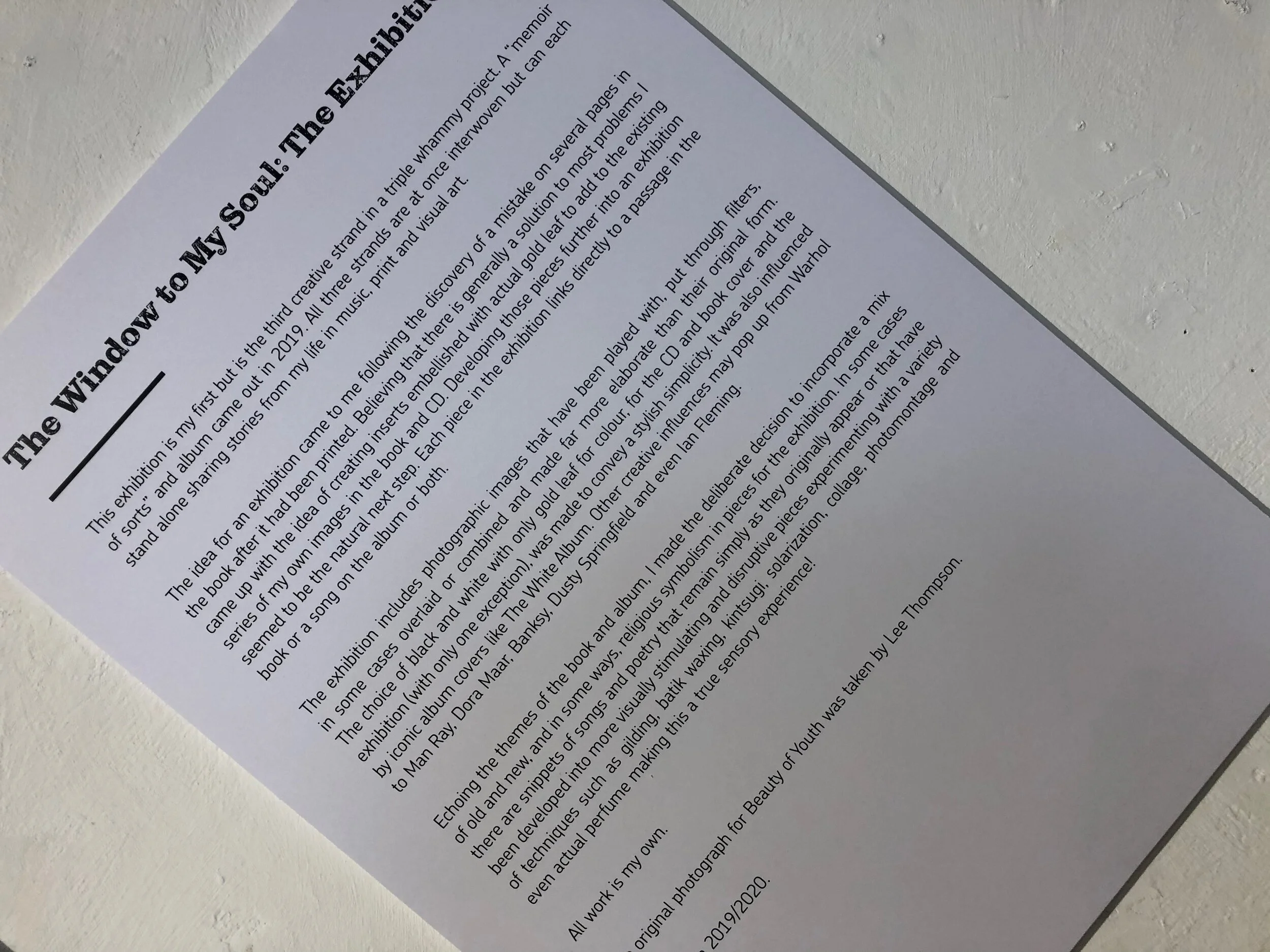 The Window to My Soul: The Exhibition  - Creek Creative