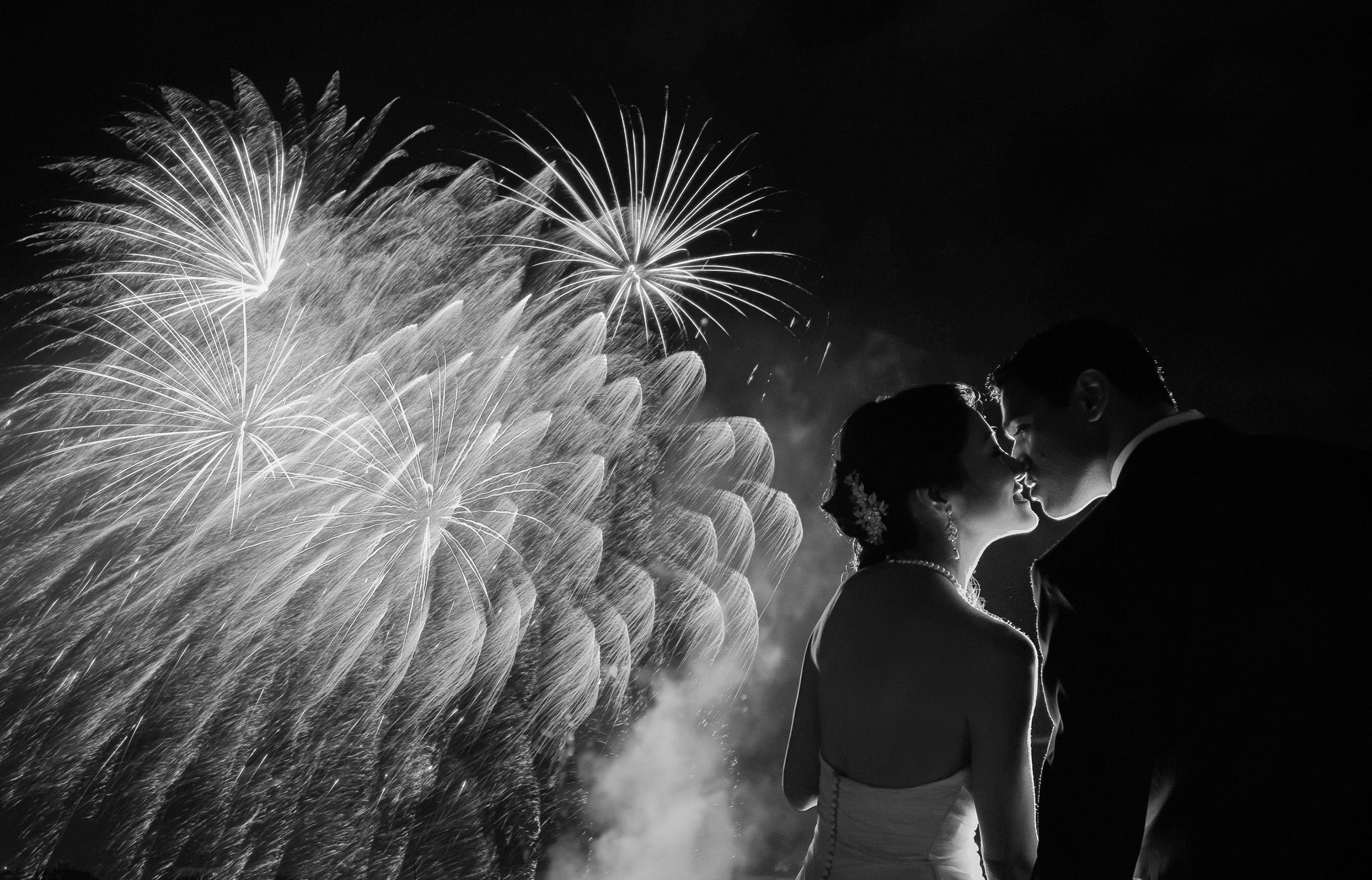 Destination Wedding Japan with Fireworks