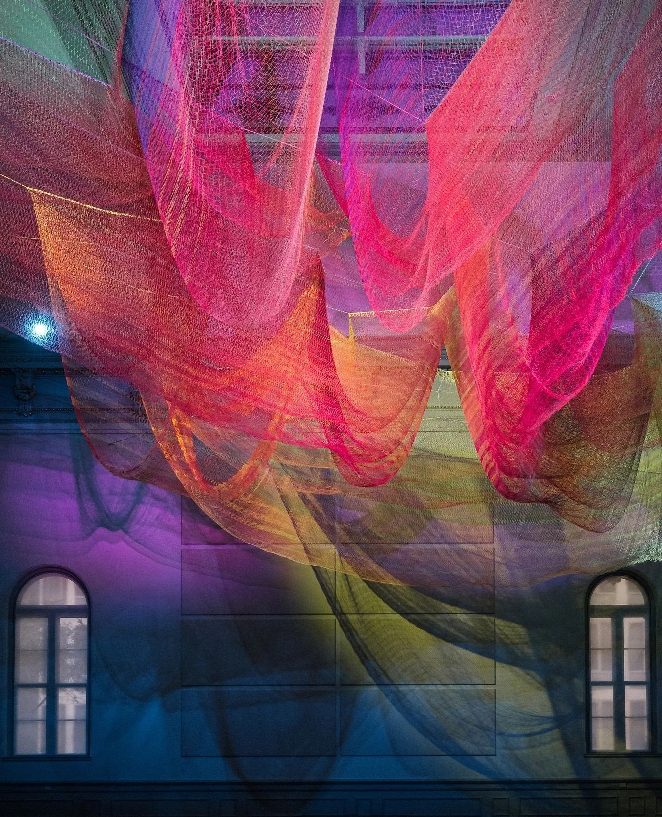 2024 took us to Washington DC to photograph some fabulous clients at the Renwick Gallery - and then we walked into a room that made time feel&hellip; physical.⁠
⁠
Suspended high above the floor is Janet Echelman&rsquo;s 1.8 Renwick. A massive, hand-k