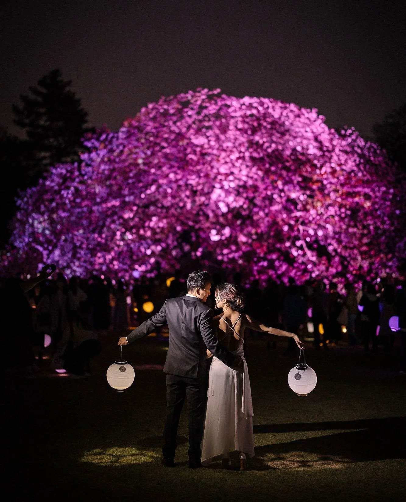 Cherry blossoms don't wait for good weather. Neither do weddings worth remembering.⁠
⁠
Somewhere behind us right now, a dance floor is going off in the rain. Fog rolling through the venue like it was invited. The kind of evening where everyone's hair