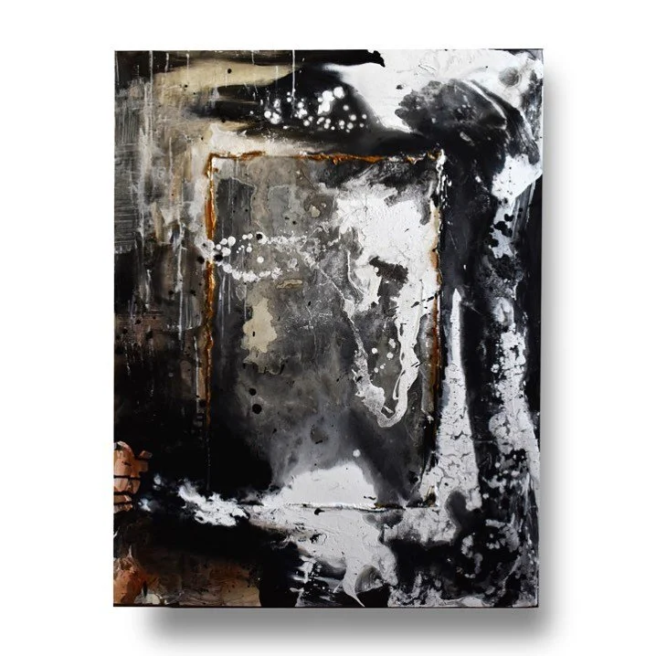 A T R A M E N T U M 
Mixed technique on canvas 
115x90 cm
.
.
.
#acrylicpainting #modelingpaste #acrylic #mixedtechnique #papiermaroufl&eacute; #mountedpaper #abstractart #painting #canvas #toile #peinture #interiordesign #artwork #art #artistepeintr