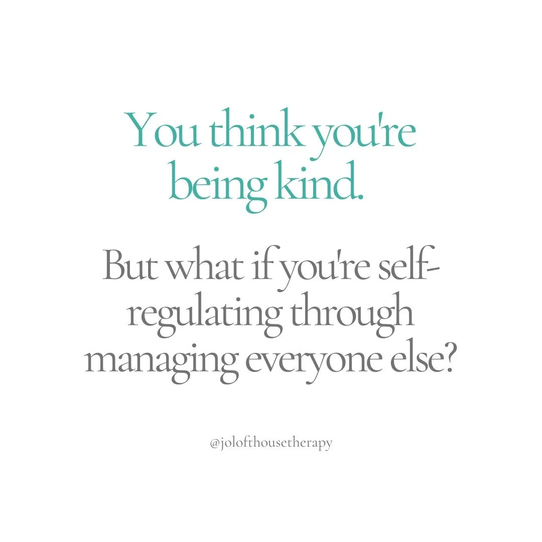 Have you ever noticed yourself managing other people - their moods, anticipating their needs before they've even expressed them? Even with friends, maybe you scan the room, smooth things over if tension looks likely. It feels like it's on you to make