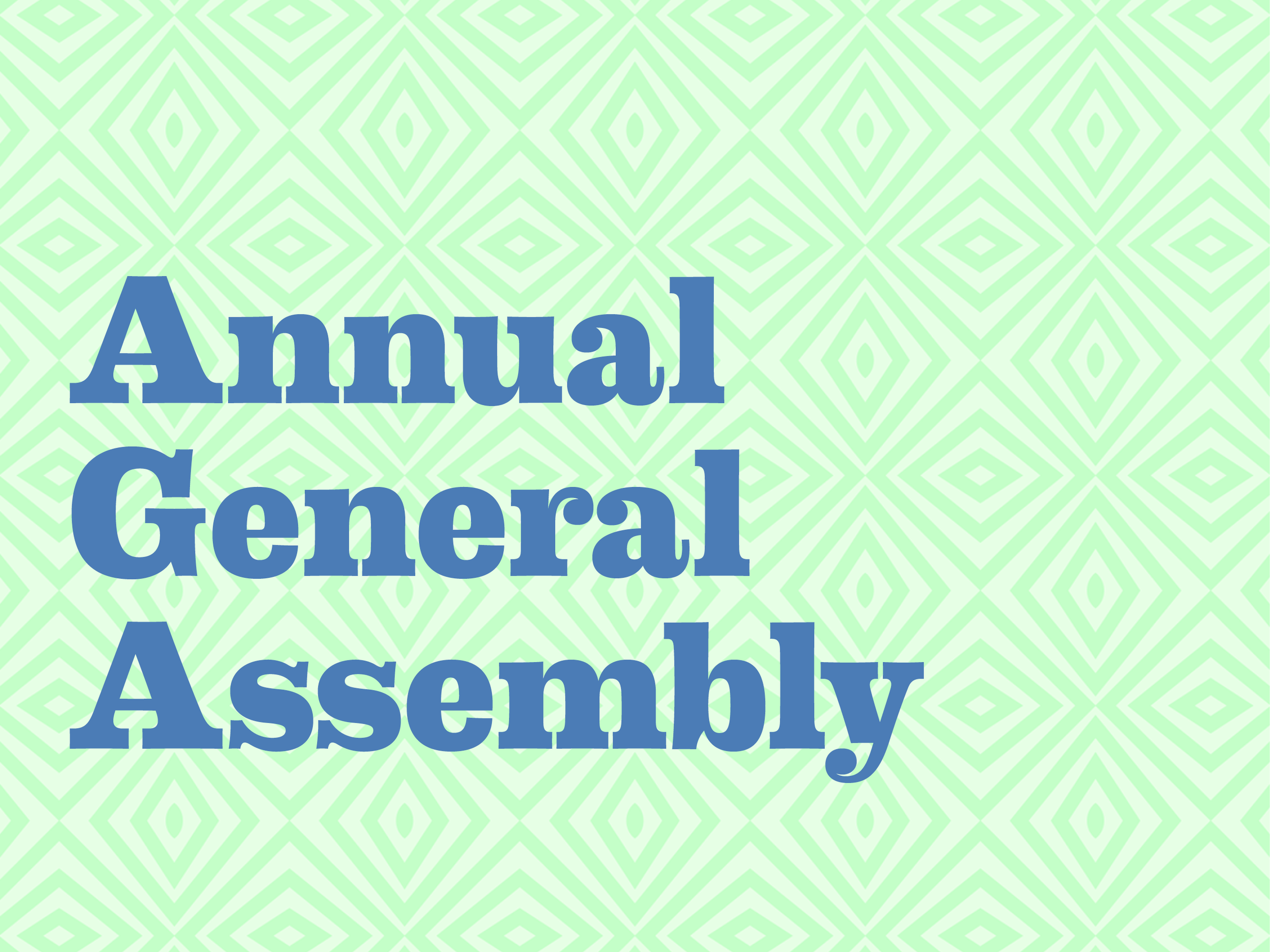General Assembly Annual Meetings (provisional timetable)