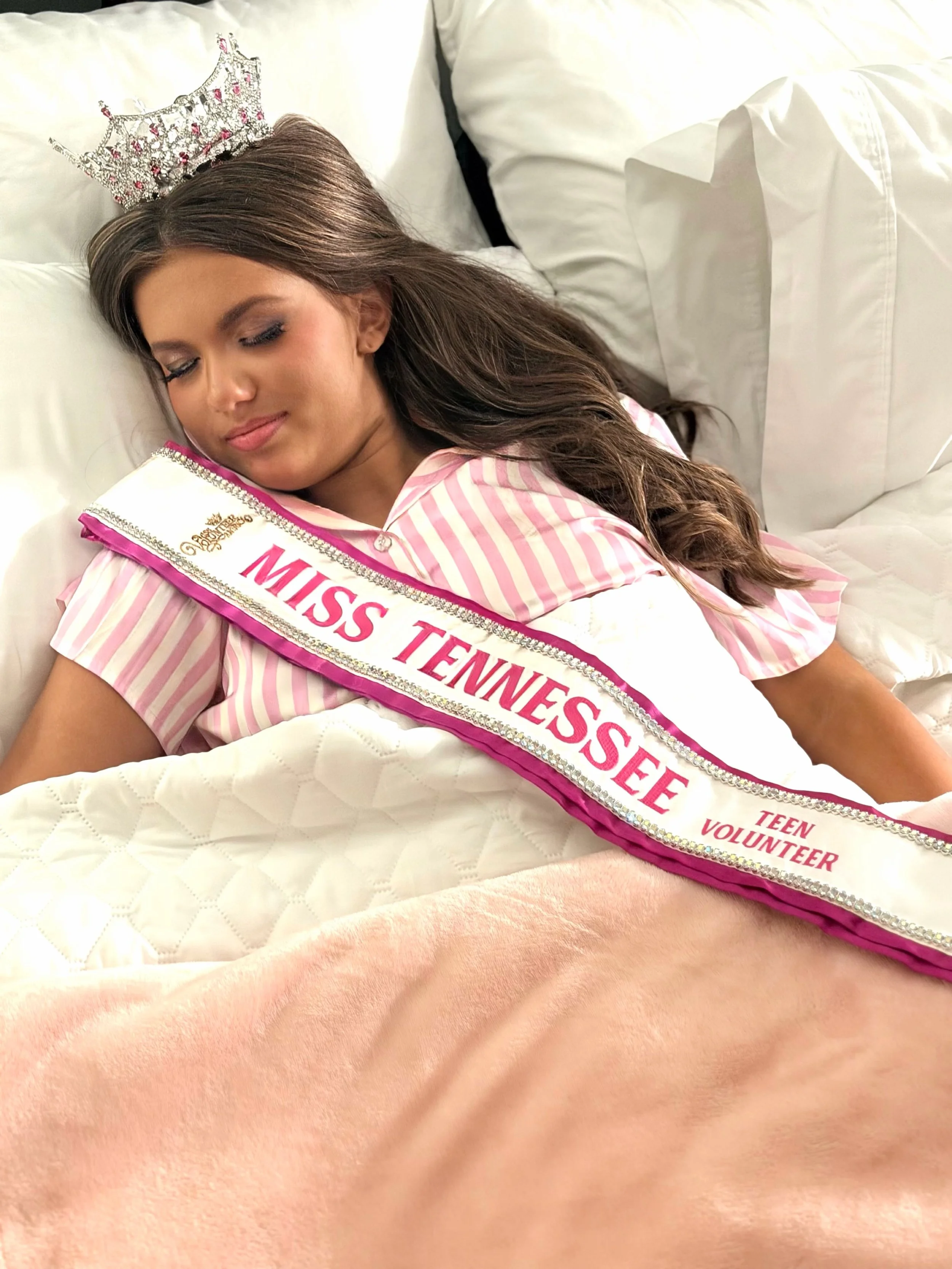 What a privilege it is to be tired from something so wonderful! It honestly feels like this is my first official sleep since being crowned Miss Tennessee Teen Volunteer 2027. Between celebrating, traveling, Destination Broadway, and making my way bac