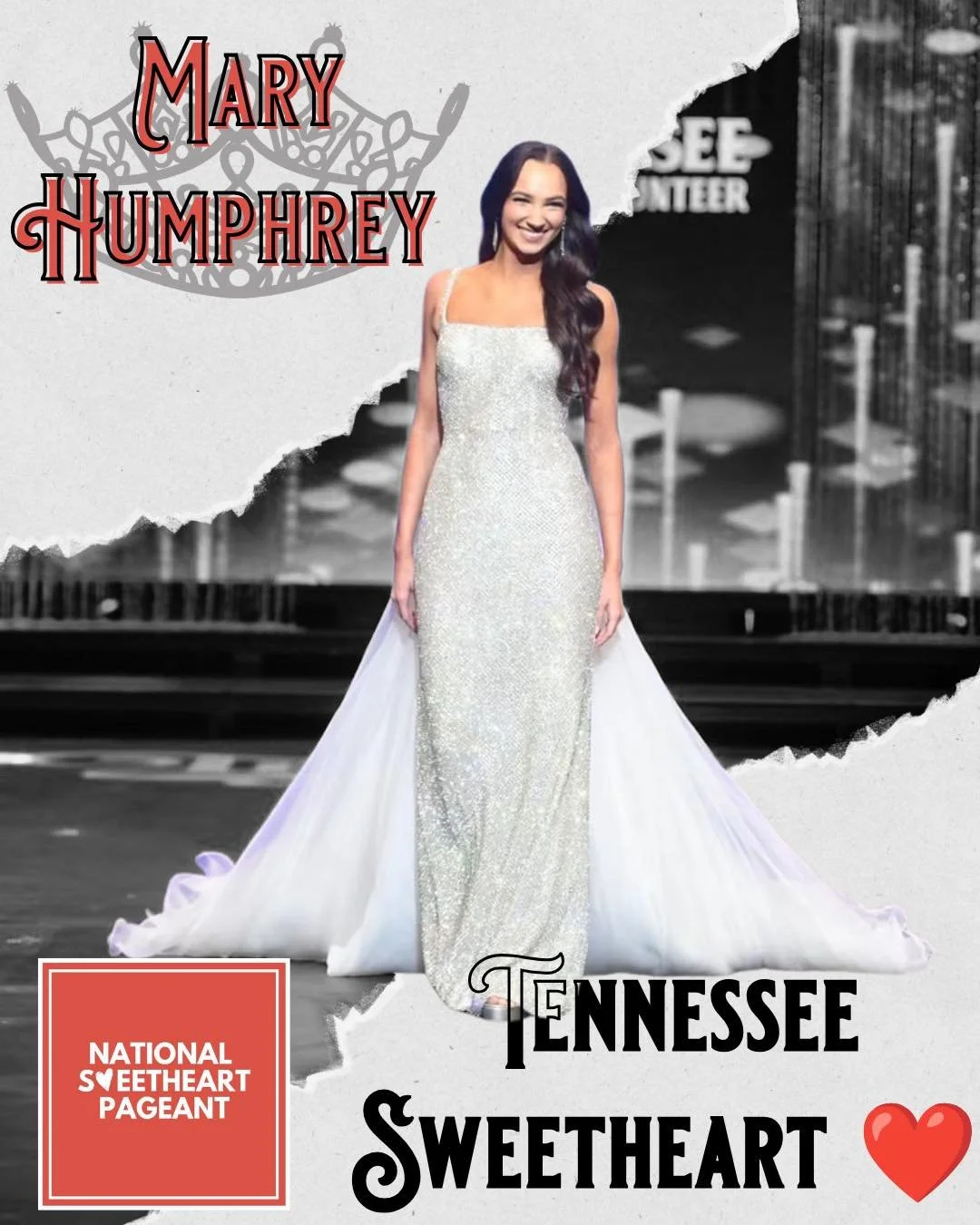 Tennessee has a new Sweetheart, and she&rsquo;s headed to Nationals!

Congratulations to Mary Humphrey, our representative for the National Sweetheart Pageant.

She&rsquo;s ready. She&rsquo;s focused. She&rsquo;s everything we&rsquo;re proud to stand