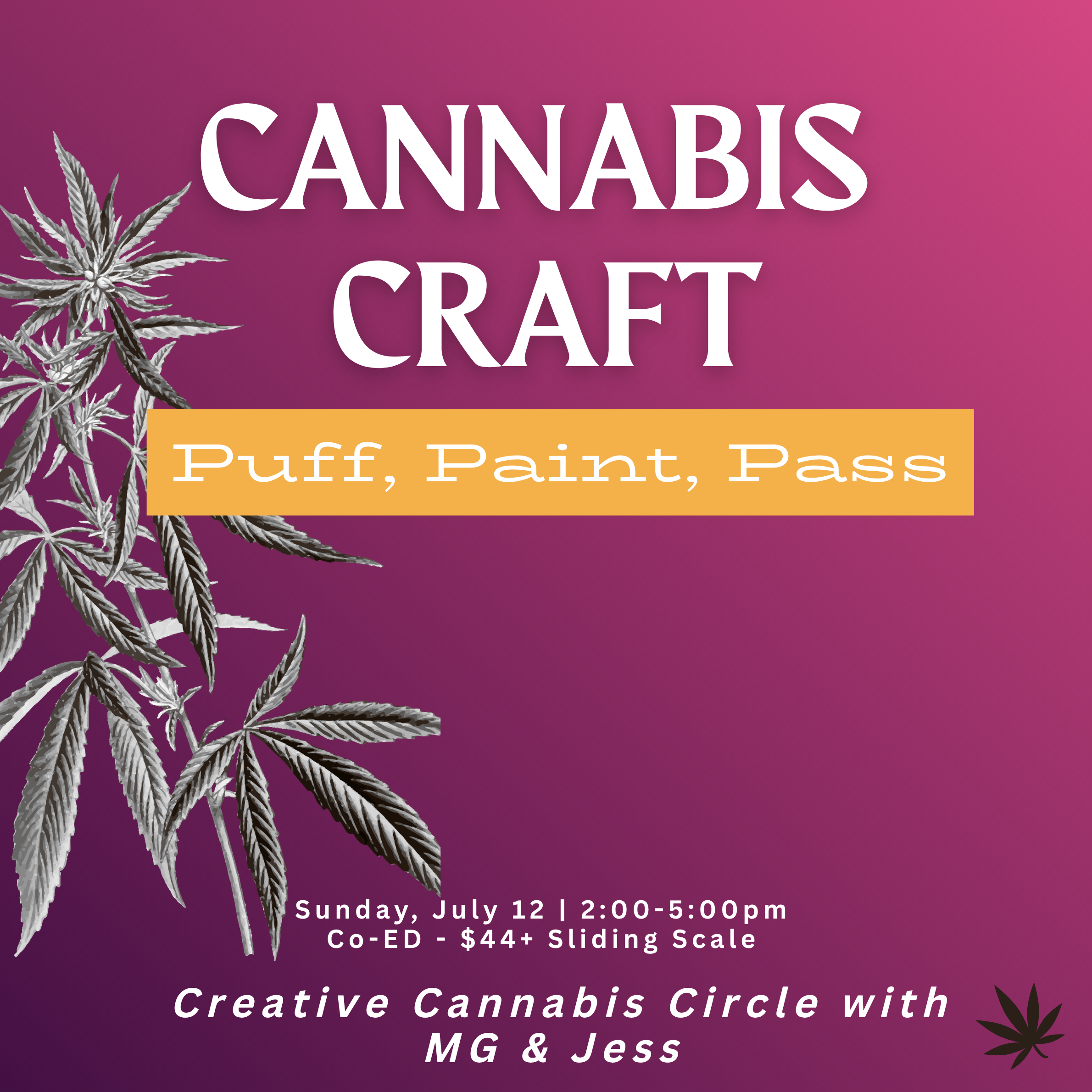 Cannabis Craft - Puff, Paint, Pass