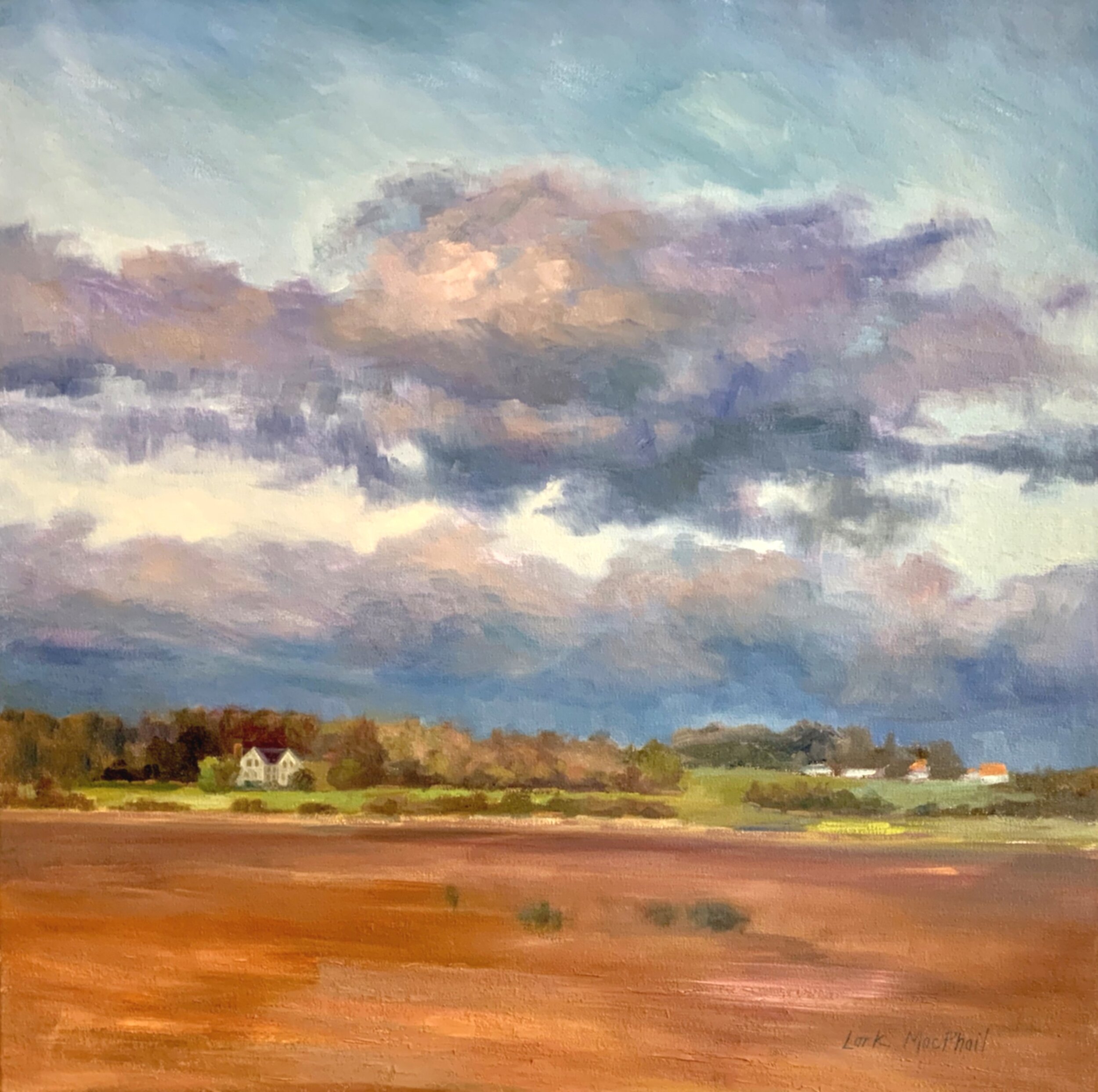 Clouds over Fields 30 x 30