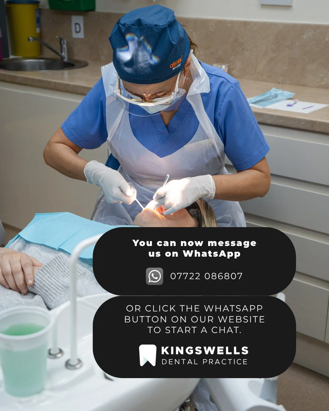 We&rsquo;re now on WhatsApp 📱

Got a quick question or need to get in touch? You can now message Kingswells Dental Practice directly and our team will get back to you within a few hours.

It&rsquo;s a simple, convenient way to reach us. Whether you&