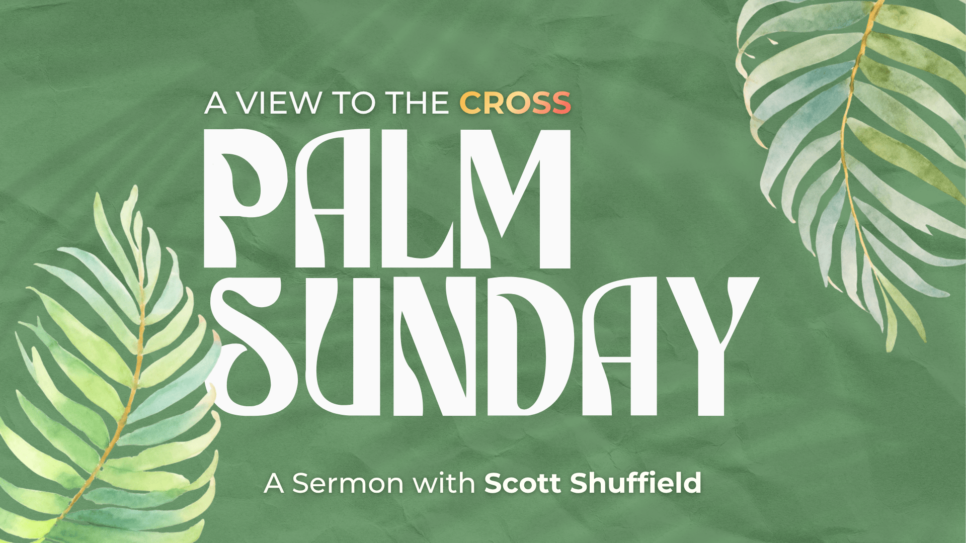 A View to the Cross | Part 3: Welcome the King | Luke 19:28–44