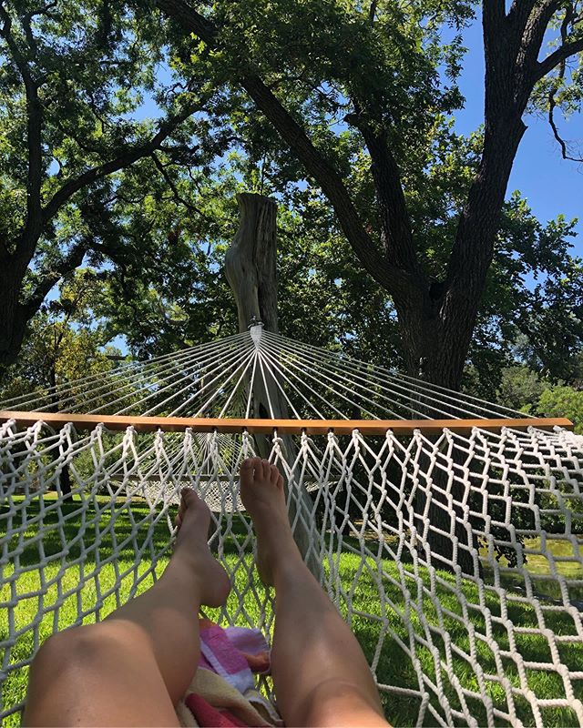 Chillin&rsquo; out, maxin&rsquo;, relaxin&rsquo; all cool ☀️ dog days of summer #hammocklife #texashillcountry #texasretreat #guadaluperiver #chinquapinranch