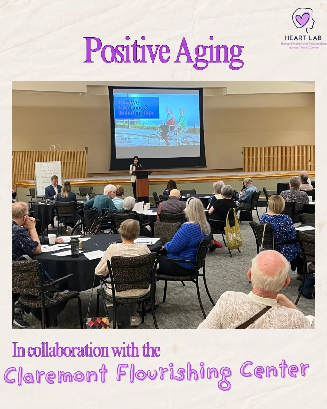 We had the opportunity to step outside of academic spaces and connect directly with the community 🏡

Through the Claremont Flourishing Center, Dr. Heshmati gave a talk at a senior center as part of the workshop &ldquo;Flourishing in Challenging Time