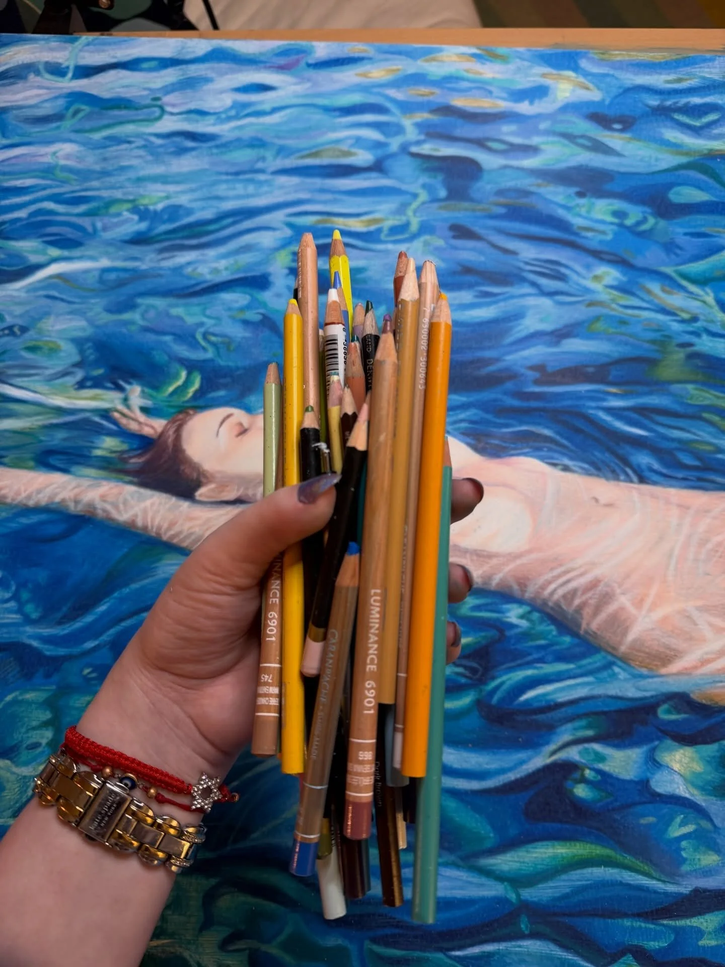 After 42 hours I am finally done with this 22 by 30 inch colored pencil drawing. When I started it, I said, &ldquo;I don&rsquo;t know why I&rsquo;m doing this when I&rsquo;ve never done any drawings with water, especially with colored pencils. I thin