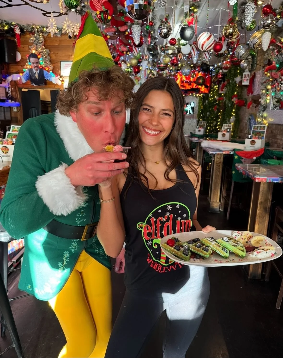 Buddy&rsquo;s Brunch is HERE! 🎄💫
Dig into Christmas Tree Waffles, Buddy&rsquo;s Breakfast Pasta, Mama Elf&rsquo;s Avocado Toast, Ginormous Breakfast Burritos, and more every Saturday + Sunday!

NO COVER! 

⏰ Open at 10:30AM 

#elfdup #buddysbrunch 