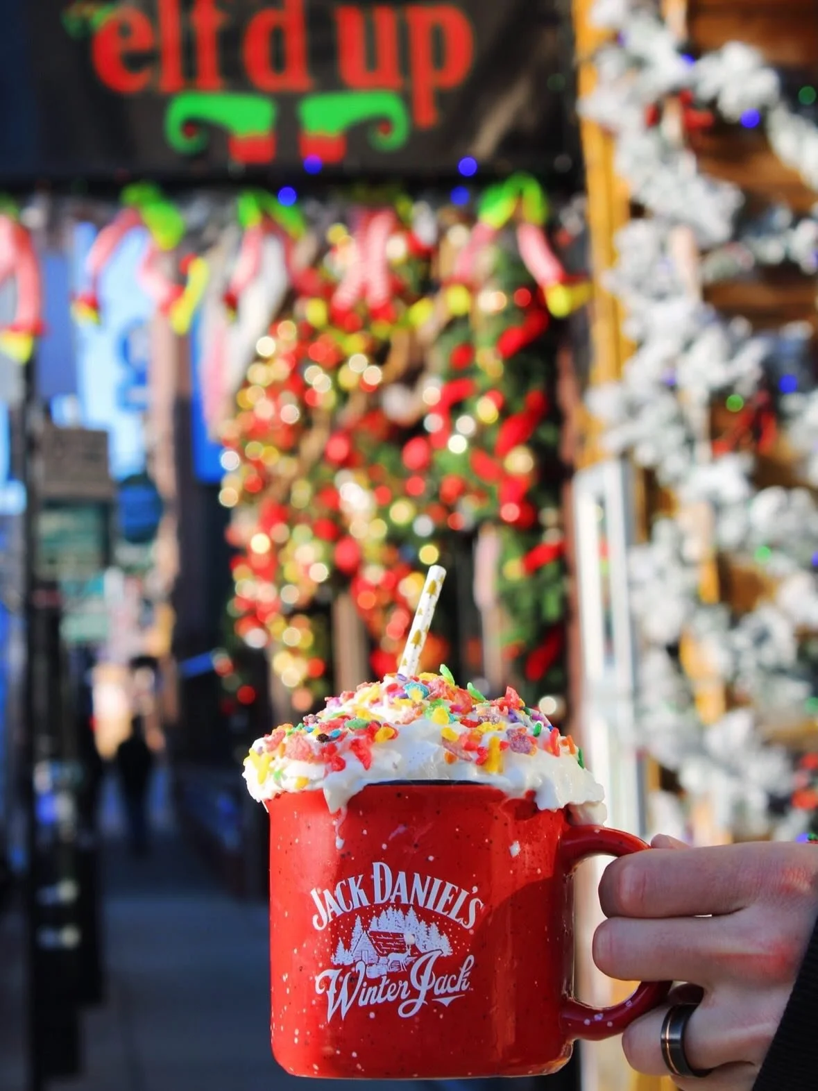 It&rsquo;s a great day to try our NINNY MUGGINS cocktail: Orchata, Jack Fire, topped with Whipped Cream, Sprinkles and Fruity Pebbles. 🎄✨

Open at 11AM! 🎅

#cottonheadedninnymuggins #elf #elfdup #illinoisfoodies