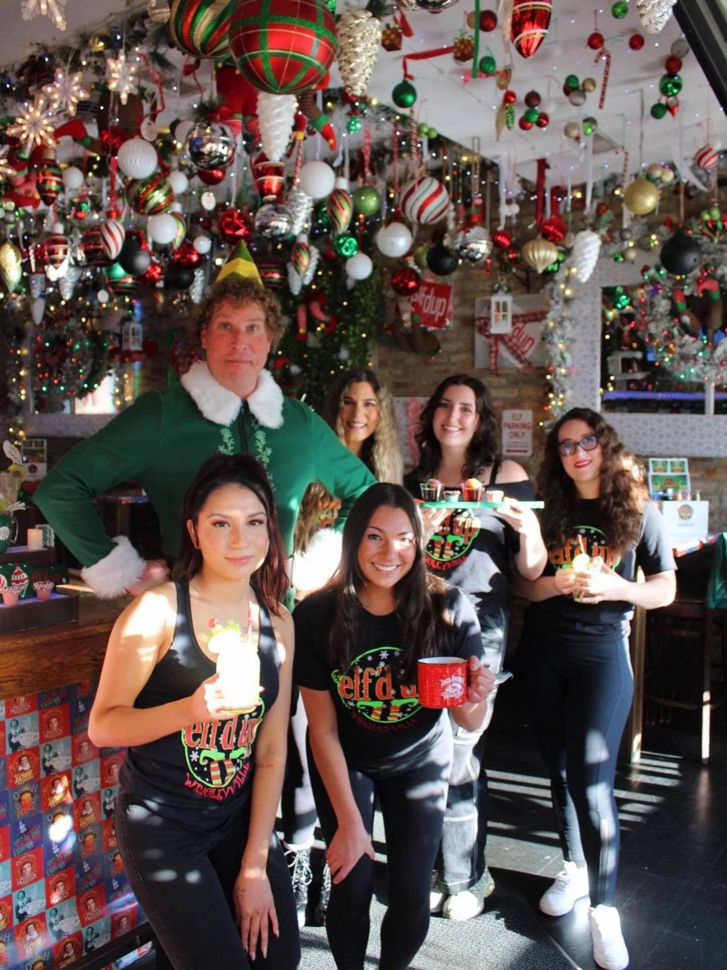 I just like to smile. Smiling&rsquo;s my favorite. ❤️
We&rsquo;ve got all the holiday cheer happening all weekend long, come see us! 🎄

NO COVER! 

#elfdup #buddytheelf