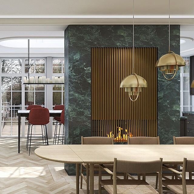 This 3D render of a private home and kitchen was the beginning of a very exciting project for us. A little sneak peek here - don&rsquo;t miss the behind the scenes in our story!

Location: Denmark

Type: Private Home 
#kitchendesign #madeforhumans #t