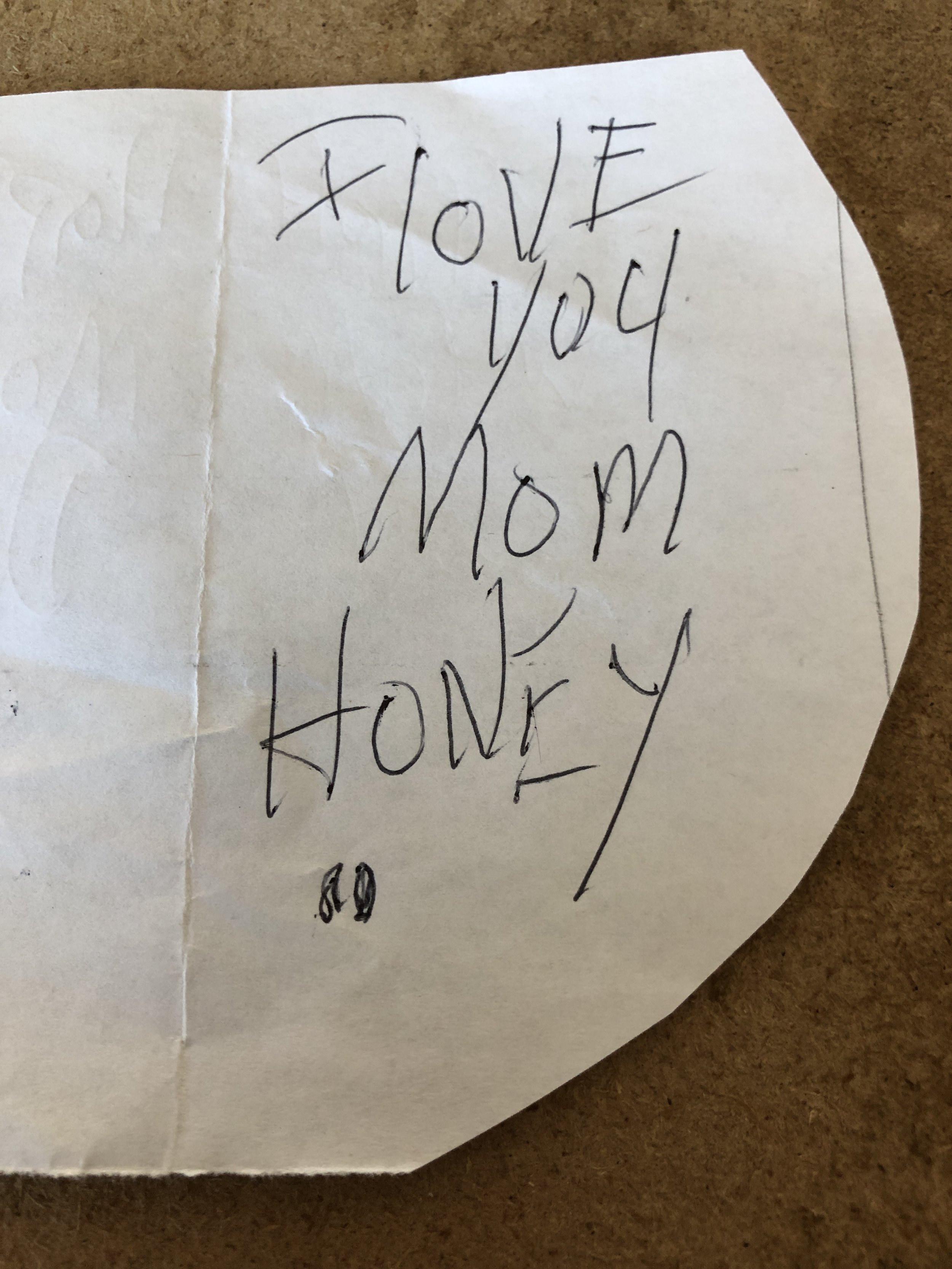 Mother's Day card from Honey - 2022