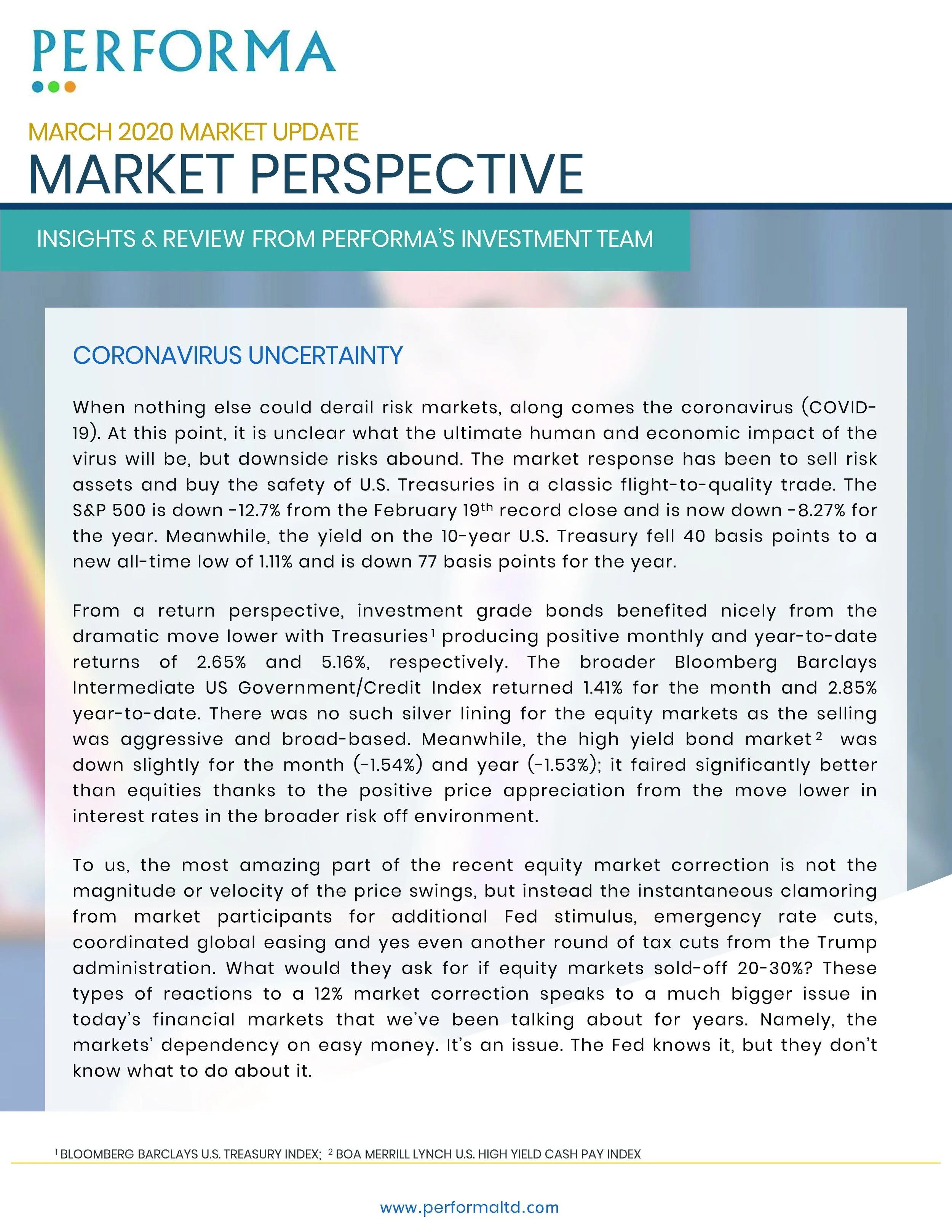MARCH 2020 MARKET PERSPECTIVE